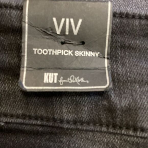 NWT Kut from the Kloth Viv Skinny black denim Jean Size 6 - Picture 10 of 16